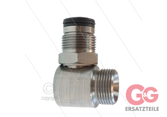 Swivel Elbow 90° Inox - Ramex - 2 x 1" AG - 100 bar - NW19 - max 100°C - Viton