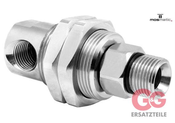 Swivel-heavy-duty-90° with bulkhead fitting, stainless DGG-06-90° G1/4"F G3/8"M M28x1,5