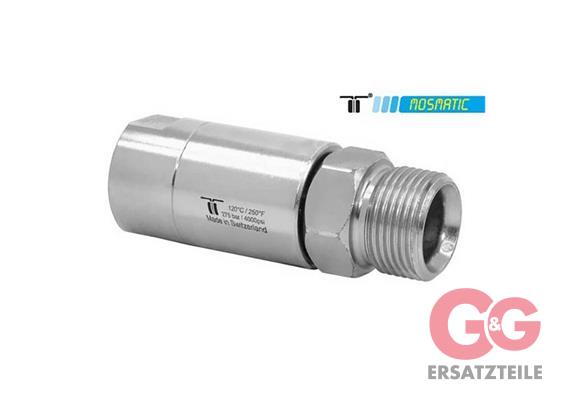 Swivel-heavy-duty triple-bearing-system, stainless DGL-06 G3/8"F M22x1,5-M
