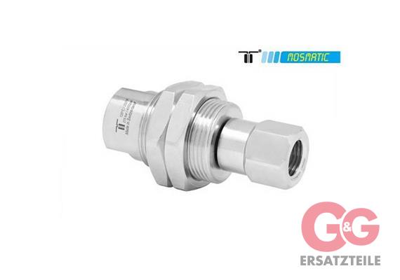 Swivel-heavy-duty with bulkhead fitting, stainless DGG-06 G3/8"F G3/8"F M28x1,5