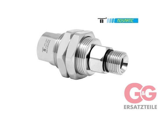Swivel-heavy-duty with bulkhead fitting, stainless DGG-06 M22x1,5-M G3/8"M M28x1,5