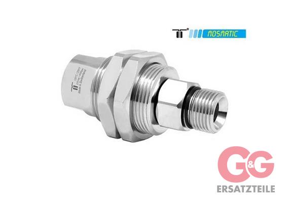 Swivel-heavy-duty with bulkhead fitting, stainless DGGI-06 G1/4"F G1/4"M M12x1-M M28