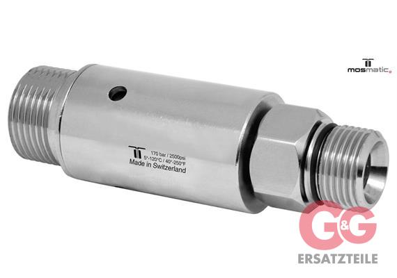 Swivel-heavy-duty ø25, ceramic/stainless DXL-06 M21x1,5-M G3/8"M