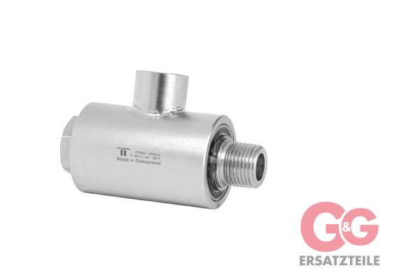 Swivel-Hi-Flo-90°, stainless steel, with motor schaft WDRS-13 1/2"NPTF 1/2"NPTM