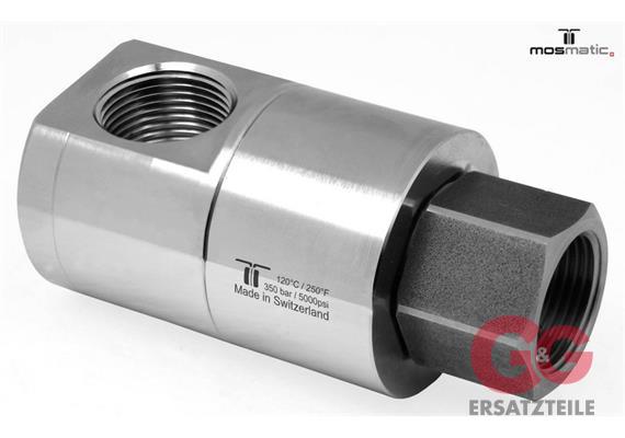 Swivel Hi-Flo-90° triple bearing-system stainless steel DGEI-90°-13 G1/2"F G1/2"F