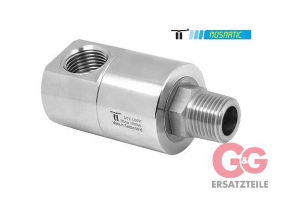 Swivel Hi-Flo-90° triple bearing-system stainless steel DGEI-90°-28 G1¼"F G1¼"kM