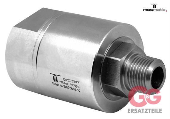 Swivel-Hi-Flo single bearing system, stainless DGE-10 G3/8"F G3/8"kM