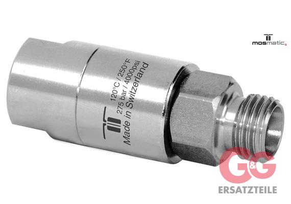 Swivel-inline dual-bearing-system, stainless DGS-06 G1/4"F M14x1,5-M