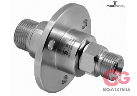 Swivel with flange, ceramic/stainless DXF-06 M21x1,5-M G3/8"M