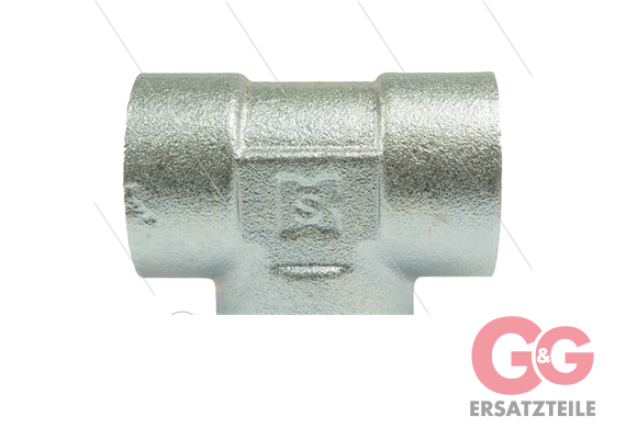 T-Stück Stahl - 3 x 1/4" IG - BSP