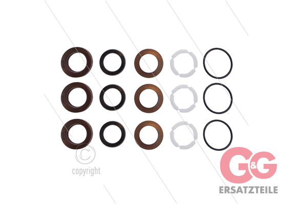 Udor Kit 8 - Manchettensatz für 3 Plunger Ø18mm - Serie PN