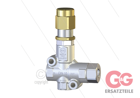 VB83 - Umlaufventil - Edelstahl 303 - 800 Bar - 60 l/min - max 90°C - Eingang: 1/2" IG