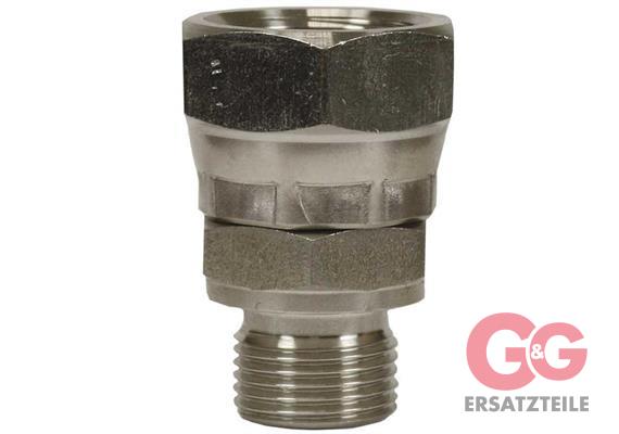 Verschraubung 3/8"AG:1/2"IG Edelstahl 350 bar Länge: 44 mm