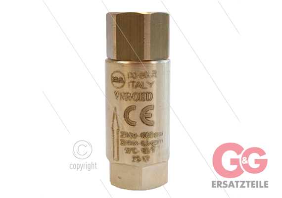VNR-OHD - Rückschlagventil - Messing - 280 Bar - 40 l/min - max 90°C - 2 x 3/8" IG