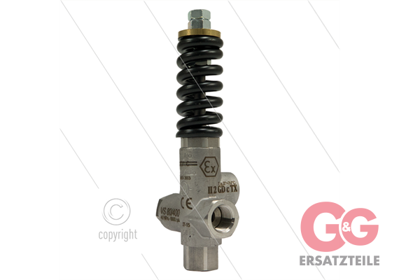 VS80/400 Sicherheitsventil - VA 303 - ATEX - 400 Bar - 80 l/min - 70°C - Eingang: 1/2" IG
