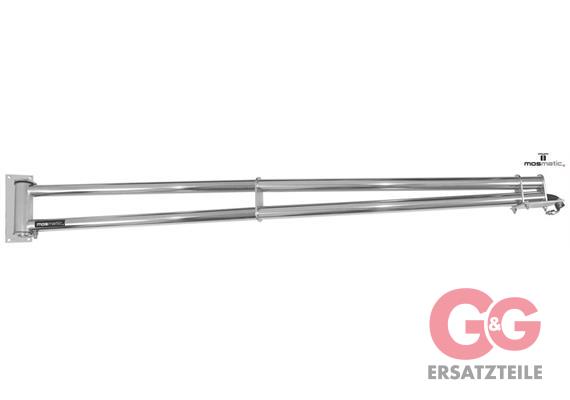 Wall-swivel-boom-P 3000 2-pipe stainless-steel-polished WSA2R in: ? G1/4"F out: ? G1/4"M