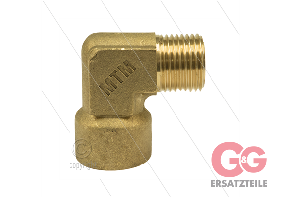 Winkel - Messing - 300 Bar - 1/4" IG x 1/4" AG