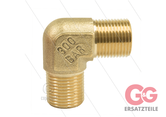Winkel - Messing - 300 Bar - 2 x 1/4" AG