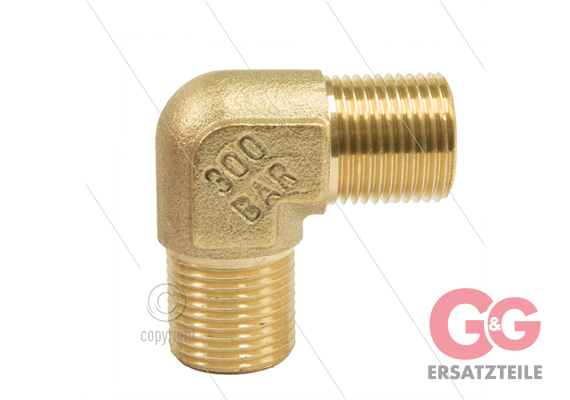 Winkel - Messing - 300 Bar - 2 x 3/8" AG