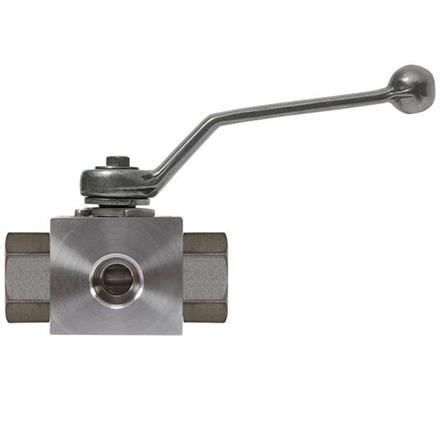 3-WAY BALL VALVE 1/4"F 500 BAR SS