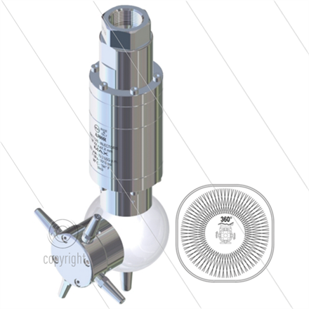 A300R - selbstdrehender Tankreiniger - Edelstahl 303 - 30 bi