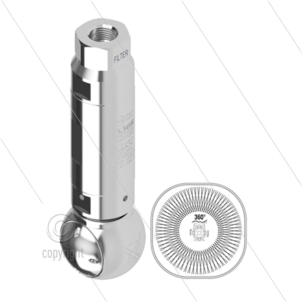 A30R - selbstdrehender Tankreiniger - Edelstahl 303 - 30 bis