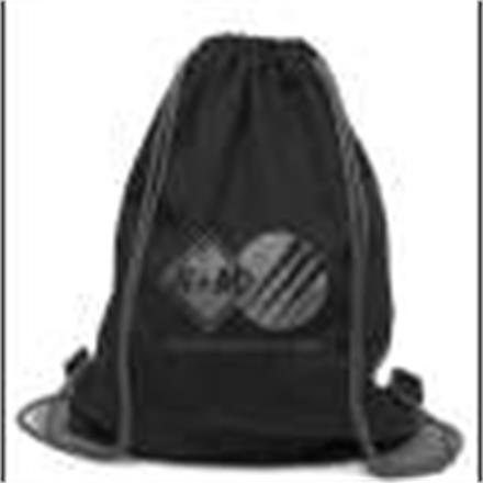 Bag with inner storage compartment black 33x45 cm