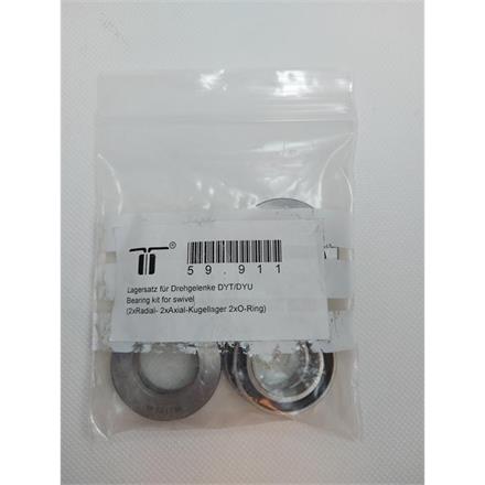 Bearing kit for swivel NW6+9 2xRadial- 2xAxial-Kugellager 2xO-Ring