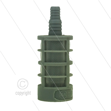 Chemiefilter Kunststoff mit Edelstahlgewicht und Rückschlagv