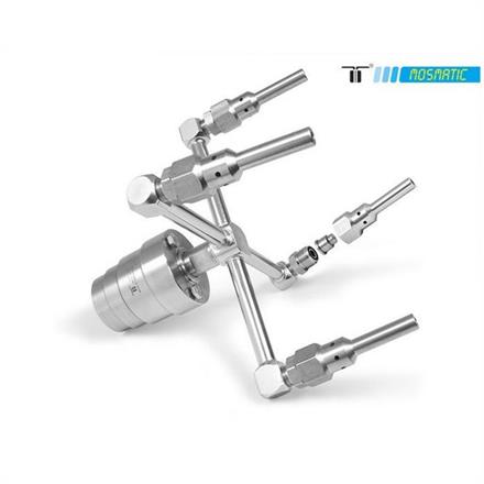 Cleaning head, Spider,, TC/stainless TRS ø100 G3/4"F 4x14.901+Düsen