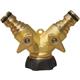 COUPLING 3/4, BRASS/RUBBER, 2 OUTLETS