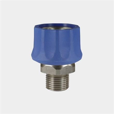 COUPLING ST-3100 1/2M INOX COVER BLUE