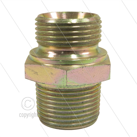 Doppelnippel - Stahl 3/4" AG BSP x 3/4" AG NPT