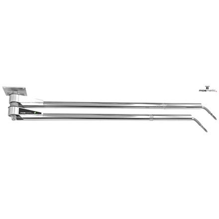 Dual-ceiling-boom-F 1450/1600 stainless-steel-polished DDFos 2M.MOS in:... out:...