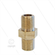 Dubbele nippel - messing - 2 x 1/8" bu