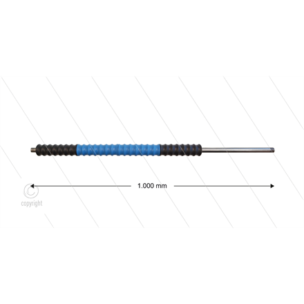 Düsenrohr 1000mm "Iso77", Edelstahl - Handgriff 400mm drehba
