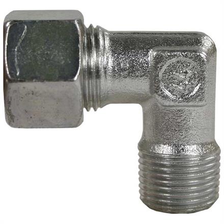 ELBOW 1/8"M-PIPE 6MM WITH NUT ZINC-PLATED STEEL