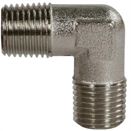 ELBOW BRASS 1/2"M NICKEL-PLATED BRASS