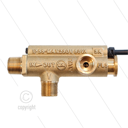 FL3 Strömungswächter - Messingschwimmer - 250 Bar - min 3 l/min - max 30 l/min - max 75°C