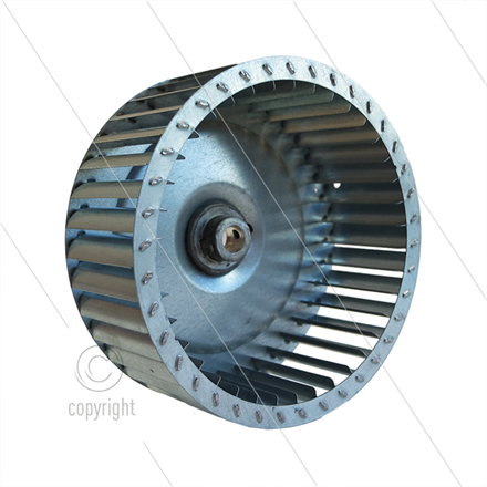 Gebläserad Brennermotor - Ø146mm - H=62mm - Welle=1/2" - lin