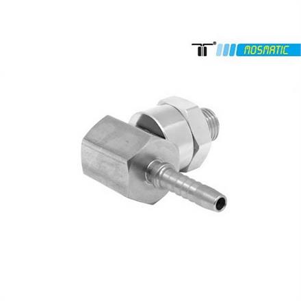 Gun Swivel-90° single bearing system, ss DGK-06-90° G3/8"M Schl-Nip-1/4" (6,4)