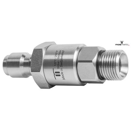 Gun swivel reinforced simple bearing system DGVI-06 Stecknippel ø12 1/4"NPT-F INOX