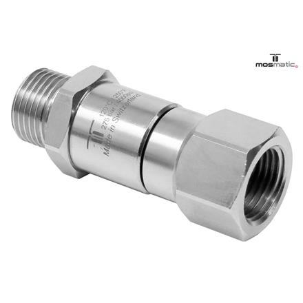 Gun swivel reinforced simple bearing system, ss DGV-09 G1/2"M G1/2"F