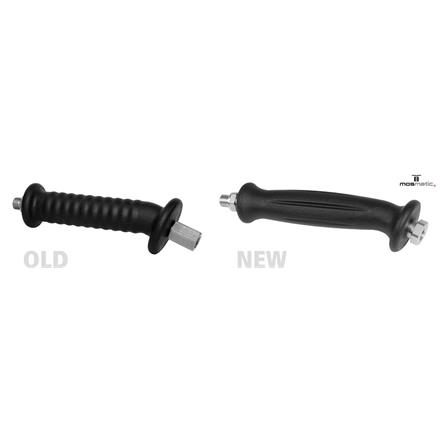 Handle PUR-molded-black, stainless LAZ G1/4"M60° G1/4"F