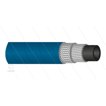 HD-Schlauch 2SC-06 (1/4") - blau - 400 Bar - Ø13,4mm - 150°C