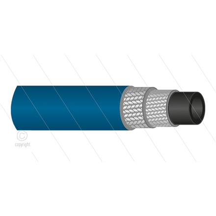 HD-Schlauch 2SN-10 (3/8") - Glatte Decke - Blau - 400 Bar -
