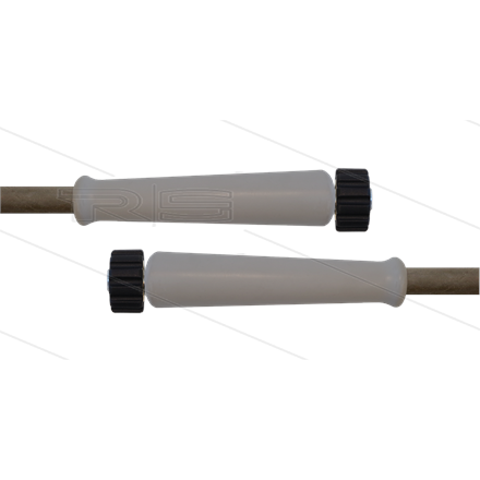 HD-Schlauch grau 1SN Plus-08 - 10m - 2x M22x1,5 HV flach - 2