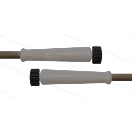 HD-Schlauch grau 2SC-10 - 15m - 2x M22x1,5 HV flach - 2x GKS