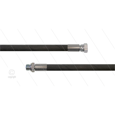 HD-Schlauch schwarz 2SC-10 - 50m - 3/8" AGR x 3/8" DKR - ohn