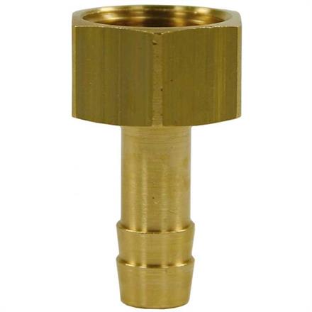 HOSE BARB 1/4"F 8MM BRASS
